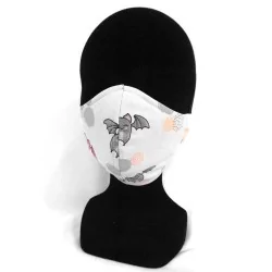 Masque barrière Chauve-souris design à la mode réutilisable AFNOR Nikita Loup
