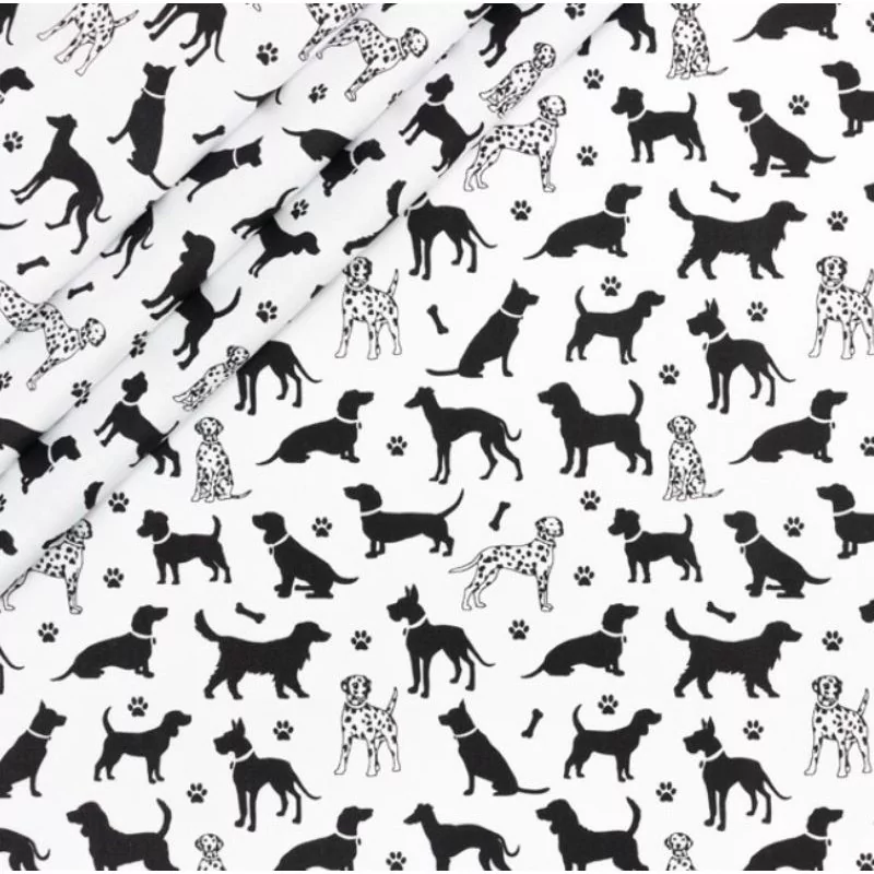 Siluetas de tela de perros.
Dalmatian, Golden Retriever, Dachshund, Labrador, Greyhound y Jack Russell.
Nikita Loup
