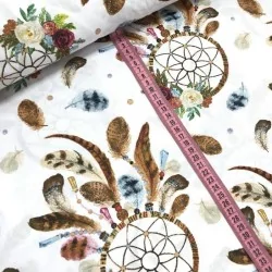 Dream Catcher and Flowers Fabric Cotton Nikita Loup