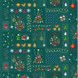 Toalha de Festa Natal e Pinheiro | Tissus Loup