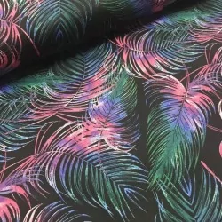 Multicoloured Palm Leaves Fabric Cotton Nikita Loup