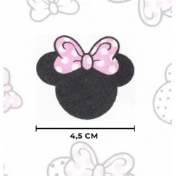 Tissu Coton Minnie-Mickey-Mouse Petite Tête Nœud Rose Nikita Loup