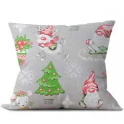 Christmas Elves, Reindeer and Mice Fabric Cotton Nikita Loup
