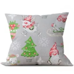 Christmas Elves, Reindeer and Mice Fabric Cotton | Wolf Fabrics