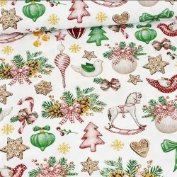 Tessuto di Cotone Natale Magico | Tissus Loup