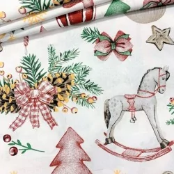 Tessuto di Cotone Natale Magico | Tissus Loup