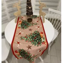 Tischläufe Weihnachtsbäum un Weiß Pferd | Wolf Stoffe
