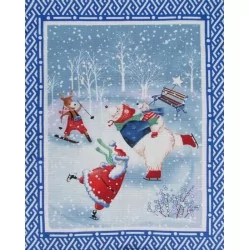 Set di 3 strofinacci festivi Babbo Natale - Inverno | Tissus Loup