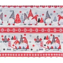 Panno Festivo Elfi e Renna di Natale | Tissus Loup