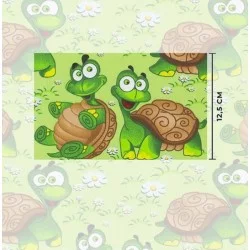 Baumwollstoff Schildkröten Grüner Hintergrund Nikita Loup