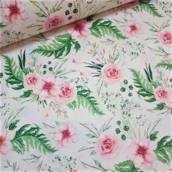 Tela Rosa Damasco
