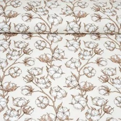 Tissu Coton Fleur de Coton Nikita Loup