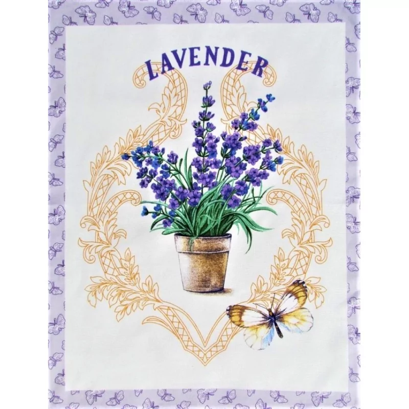 Keukenhanddoek Lavendel Pot | Wolf Stoffen