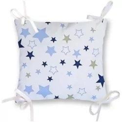 Tecido de Algodão Estrelas Azul e Cinza | Tissus Loup