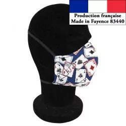 Maschera di protezione barriera Set di carte design alla moda riutilizzabile AFNOR | Tissus Loup