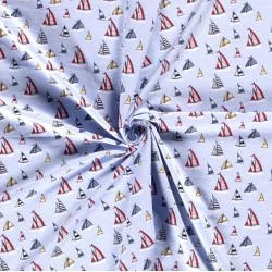 Jersey Stof Kleine Boot | Wolf Stoffen