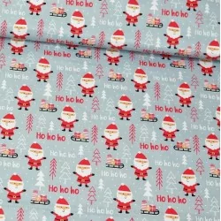 Tessuto Babbo Natale Rosso Ho Ho Ho!