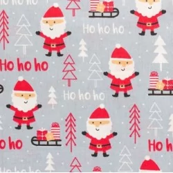 Tecido de Algodão Papai Noel Vermelho - Ho ho ho | Tissus Loup