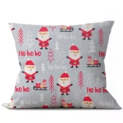 Baumwollstof Weihnachtsmann Rot Ho Ho Ho | Wolf Stoff