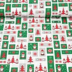 Tissu Père Noël et Sapin