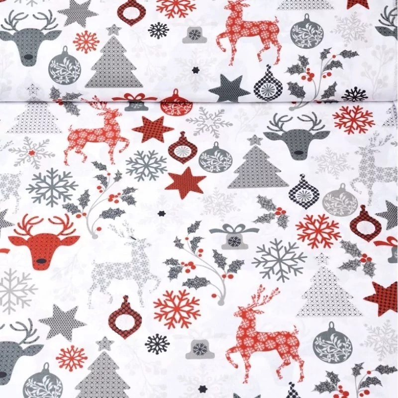 Magische Kerstmis Stof | Wolf Stoffen