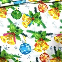 Tessuto Campane e Palline di Natale | Tissus Loup