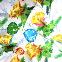 Tessuto Campane e Palline di Natale | Tissus Loup