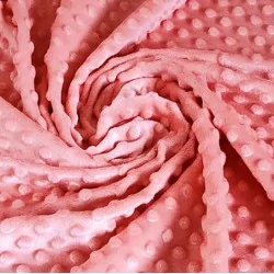 Tessuto Minky Rosa Salmone | Tissus Loup