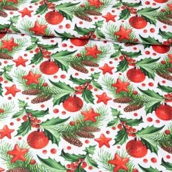 Fabric Christmas Balls and Pine Cones