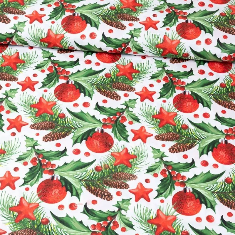 Fabric Christmas Balls and Pine Cones | Wolf Fabrics
