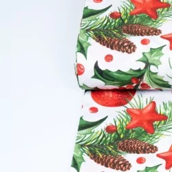Telas Bolas de Navidad y Piñas | Telas Lobo