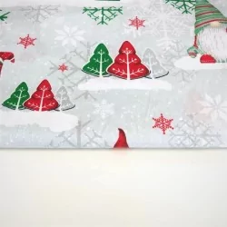 Tela Elfos de Navidad Gorros rojos y verdes | Telas Lobo