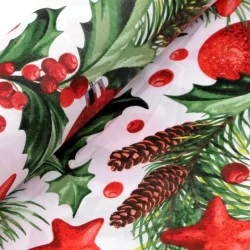 Telas Bolas de Navidad y Piñas | Telas Lobo