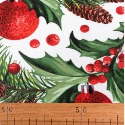 Telas Bolas de Navidad y Piñas | Telas Lobo