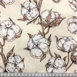 Stoff Blume aus Baumwolle | Wolf Stoffe