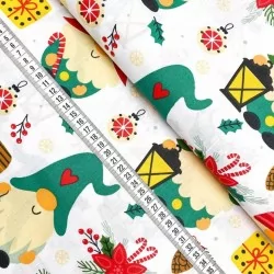 Tela de elfos de Navidad | Telas Lobo