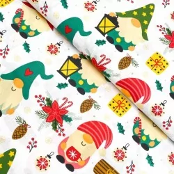 Tessuto di Cotone Elfi di Natale | Tissus Loup