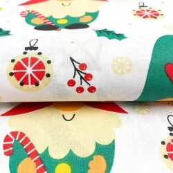 Tela de elfos de Navidad | Telas Lobo
