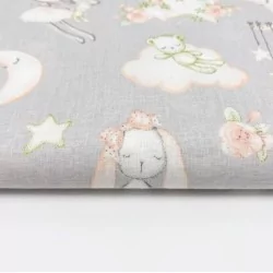 Tissu en coton Lapin et la Lune | Tissus Loup