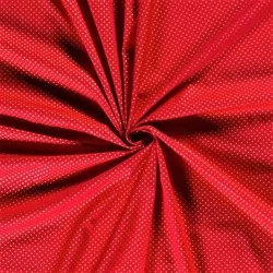 Tecido de Algodão com Poás Dourados 3mm Fundo Vermelho | Tissus Loup