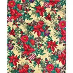 Paño de Cocina Flor Estrella de Navidad| Telas Lobo