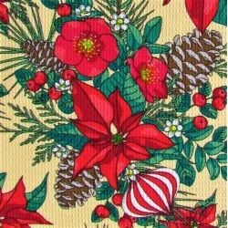 Panno da Festa Fiore Stella di Natale | Tissus Loup