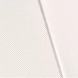 Tissu Coton Pois Argentés 3mm Fond Blanc Cassé | Tissus Loup