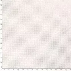 Tecido de Algodão com Poás Prateados 3mm Fundo Branco Quebrado | Tissus Loup