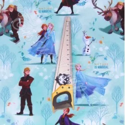 Tissu Coton Reine de Neige Elsa Anna et Kristoff Disney | Tissus Loup