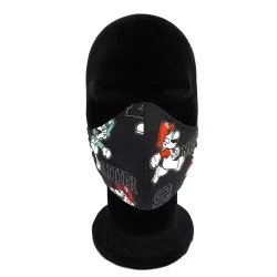 Maschera di protezione barriera Mario Luigi design alla moda riutilizzabile AFNOR | Tissus Loup