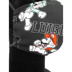 Máscara de proteção barreira Mario Luigi design na moda reutilizável AFNOR | Tissus Loup