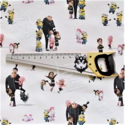 Tessuto Cotone Minions Family | Tissus Loup