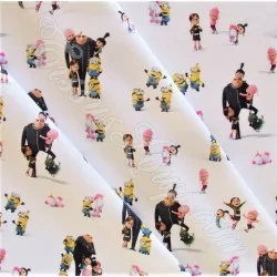 Tissu Coton Minions Family | Tissus Loup