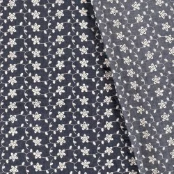 Tela Jean finos bordados de pequeñas flores | Telas Lobo